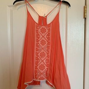 Coral Flowy Tank Top